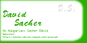 david sacher business card
